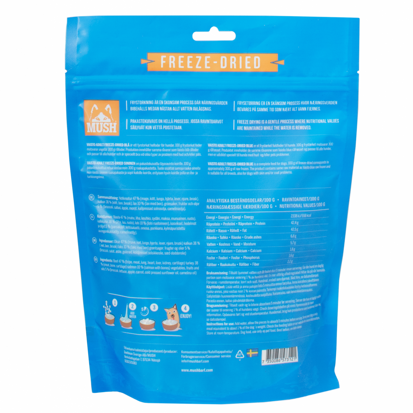 MUSH Instinct Blue Freeze-Dried