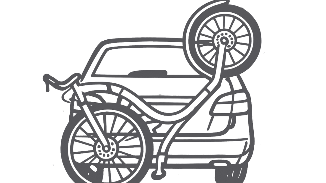 Kickbiken kuljettaminen autolla